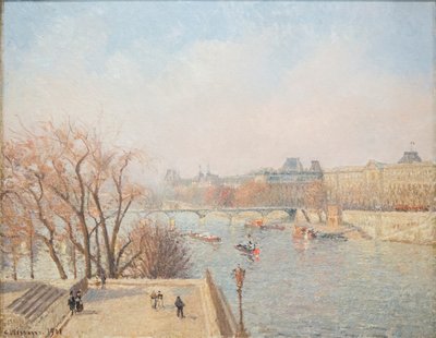 The Louvre: Morning, Sunlight by Camille Jacob Pissarro